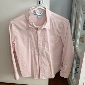Old Navy Boys Large 10-12 Light Pink Button Down Shirt